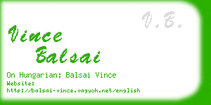 vince balsai business card